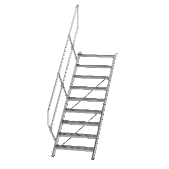 Treppe 45° inkl. Handlauf, 800mm Stufenbreite, 9 Stufen-Beschreibung lesen