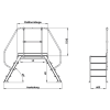 Überstieg 60° inkl. einen Handlauf, Stufenbreite 800mm, 2x6 Stufen Überstieg 60° inkl. einen Handlauf, Stufenbreite 800mm, 2x6 Stufen