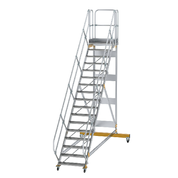 Plattformtreppe fahrbar 45° Stufenbreite 800mm 17 Stufen Plattformtreppe fahrbar 45° Stufenbreite 800mm 17 Stufen-Beschreibung lesen
