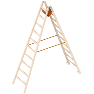 Layher 1038 Holzstehleiter 2x10 Sprossen-Beschreibung lesen