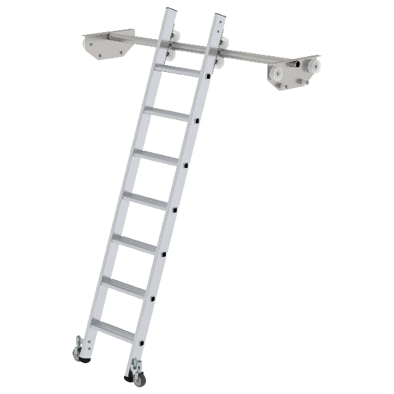 Aluminium-Regalleiter für Doppelregal 7 Stufen Aluminium-Regalleiter für Doppelregal 7 Stufen-Beschreibung lesen