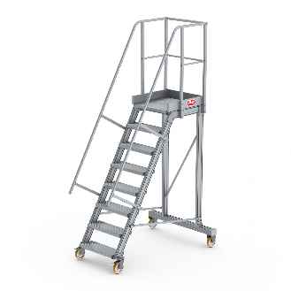 Podesttreppe fahrbar 60° 8 Stufen-Beschreibung lesen