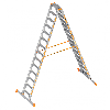 Stufenstehleiter 2x14 Stufen Topic 1043