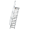 Treppe mit Plattform 45°, Handlauf, 600mm Stufenbreite, 13 Stufen Treppe mit Plattform 45°, Handlauf, 600mm Stufenbreite, 13 Stufen