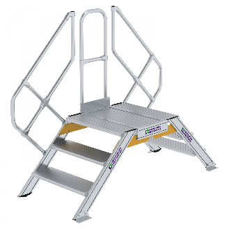 Überstieg 45° inkl. einen Handlauf, Stufenbreite 800mm, 2x3 Stufen-Beschreibung lesen