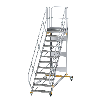 Plattformtreppe fahrbar 45° Stufenbreite 800mm 12 Stufen Plattformtreppe fahrbar 45° Stufenbreite 800mm 12 Stufen
