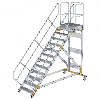 Plattformtreppe fahrbar 45° Stufenbreite 800mm 12 Stufen