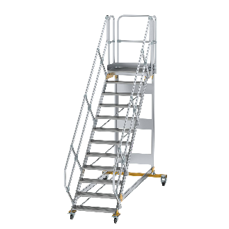 Plattformtreppe fahrbar 45° Stufenbreite 800mm 12 Stufen-Beschreibung lesen