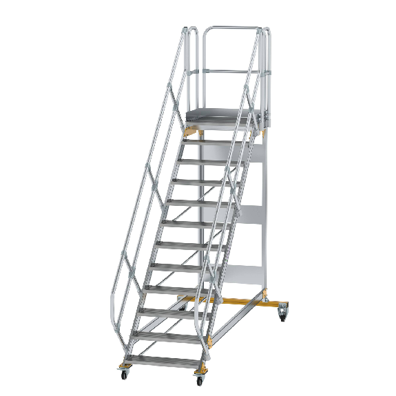 Plattformtreppe fahrbar 45° Stufenbreite 800mm 12 Stufen Plattformtreppe fahrbar 45° Stufenbreite 800mm 12 Stufen-Beschreibung lesen