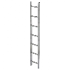 MUNK Schachtleiter Stahl verzinkt 300mm breit 7 Sprossen 1,96m lang MUNK Schachtleiter Stahl verzinkt 300mm breit 7 Sprossen 1,96m lang