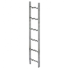 MUNK Schachtleiter Stahl verzinkt 300mm breit 6 Sprossen 1,68m lang MUNK Schachtleiter Stahl verzinkt 300mm breit 6 Sprossen 1,68m lang