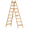 Euroline Holz Sprossenstehleiter 2x8 Sprossen Euroline Holz Sprossenstehleiter 2x8 Sprossen