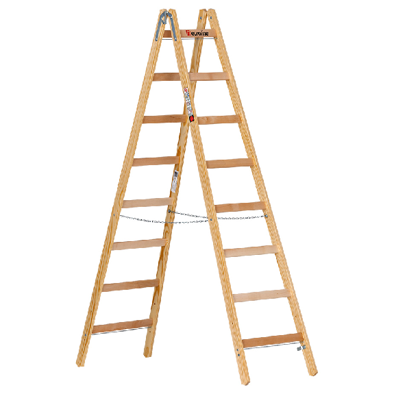 Euroline Holz Sprossenstehleiter 2x8 Sprossen Euroline Holz Sprossenstehleiter 2x8 Sprossen-Beschreibung lesen