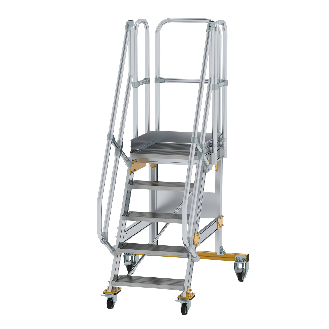 Plattformtreppe fahrbar 60° Stufenbreite 600mm 5 Stufen-Beschreibung lesen