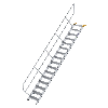 Treppe 45° inkl. Handlauf, 600mm Stufenbreite, 16 Stufen