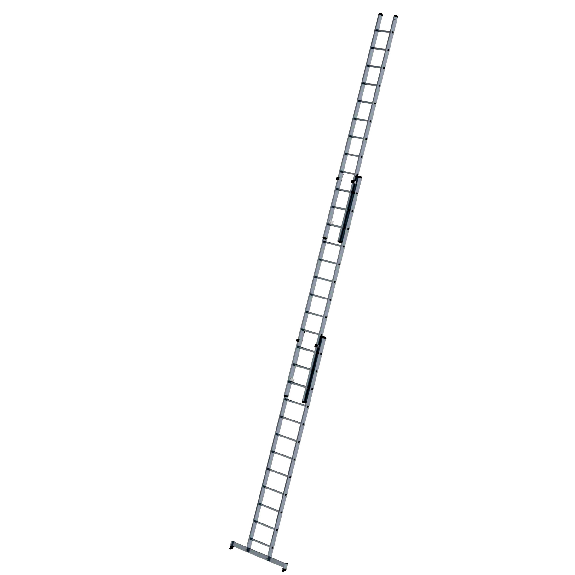 Schiebeleiter mit nivello-Traverse 3x12 Sprossen Schiebeleiter mit nivello-Traverse 3x12 Sprossen-Beschreibung lesen