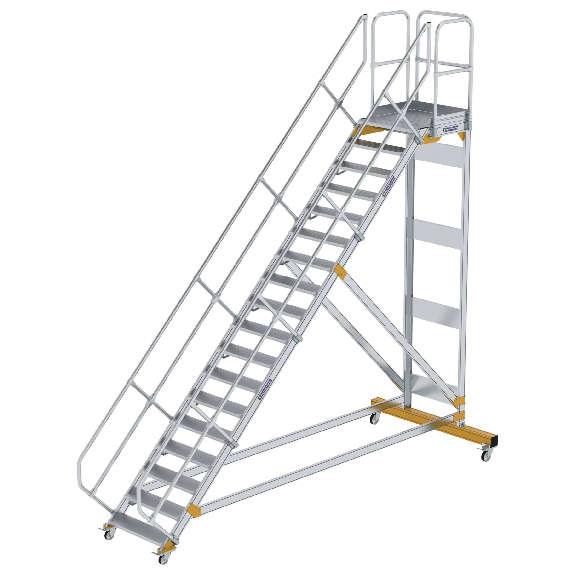 Plattformtreppe fahrbar 45° Stufenbreite 800mm 18 Stufen Plattformtreppe fahrbar 45° Stufenbreite 800mm 18 Stufen-Beschreibung lesen