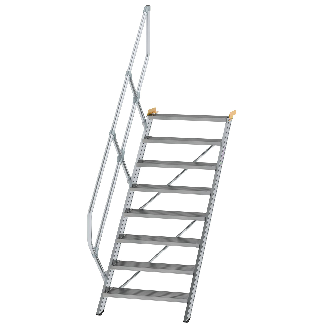 Treppe 45° inkl. Handlauf, 800mm Stufenbreite, 8 Stufen-Beschreibung lesen