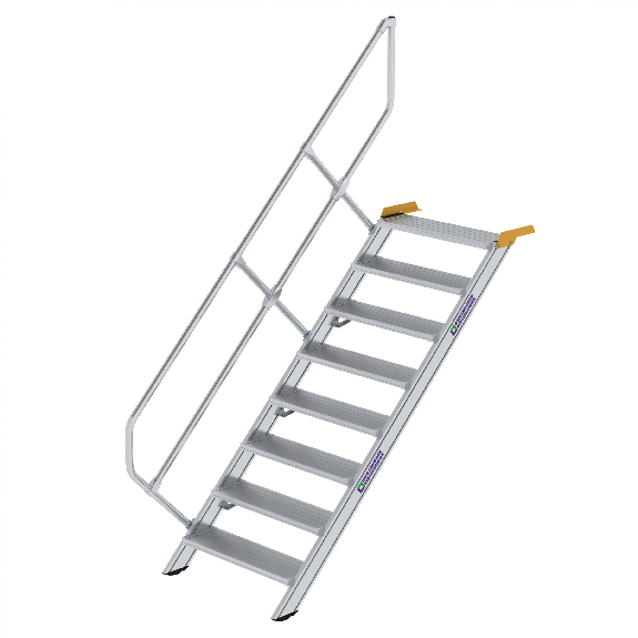 Treppe 45° inkl. Handlauf, 800mm Stufenbreite, 8 Stufen Treppe 45° inkl. Handlauf, 800mm Stufenbreite, 8 Stufen-Beschreibung lesen