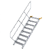 Treppe 45° inkl. Handlauf, 800mm Stufenbreite, 8 Stufen