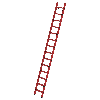 GFK-Stufen-Anlegeleiter mit 14 Stufen ohne Traverse