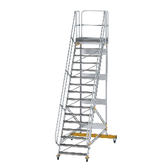 Plattformtreppe fahrbar 60° Stufenbreite 1000mm 16 Stufen-Beschreibung lesen