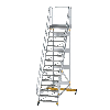Plattformtreppe fahrbar 60° Stufenbreite 1000mm 16 Stufen