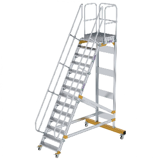 Plattformtreppe fahrbar 60° Stufenbreite 800mm 14 Stufen-Beschreibung lesen