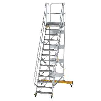 Plattformtreppe fahrbar 60° Stufenbreite 800mm 14 Stufen-Beschreibung lesen