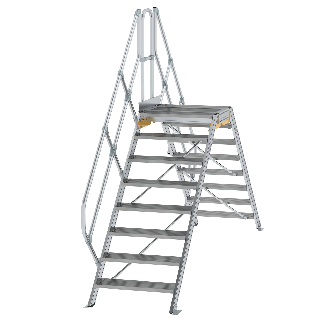 Überstieg 45° inkl. einen Handlauf, Stufenbreite 800mm, 2x8 Stufen-Beschreibung lesen