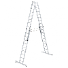 Stehleiter mit nivello-Traverse 4x10 Sprossen