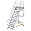 Plattformtreppe fahrbar 60° Stufenbreite 1000mm 13 Stufen