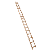 Euroline Holz Dachdeckerleiter 18 Sprossen