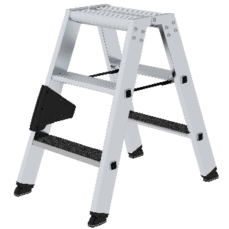 MUNK Stehleiter beidseitig begehbar mit clip-step R13 2x3 Stufen-Beschreibung lesen