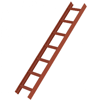 MUNK Aluminium Dachleiter 7 Sprossen rotbraun-Beschreibung lesen