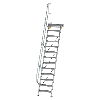 Treppe mit Plattform 60°, Handlauf, 600mm Stufenbreite, 13 Stufen Treppe mit Plattform 60°, Handlauf, 600mm Stufenbreite, 13 Stufen