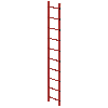 MUNK Schachtleiter aus GFK 400mm breit 10 Sprossen 2,80m lang