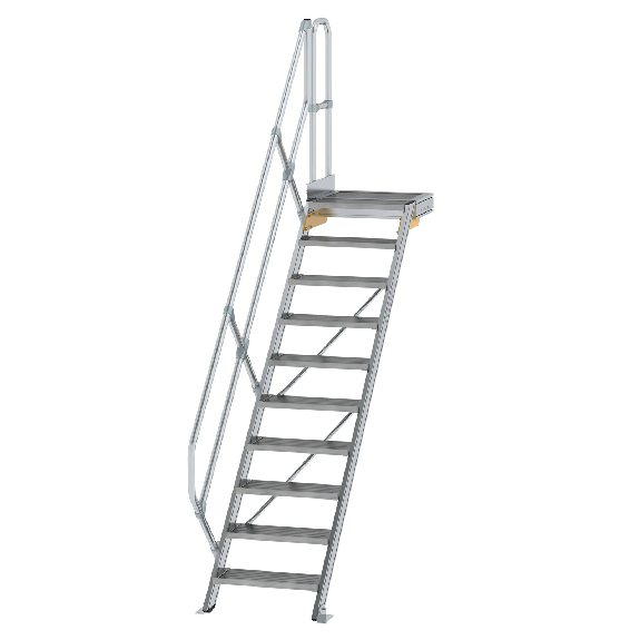 Treppe mit Aluminiumplattform 45°-Beschreibung lesen