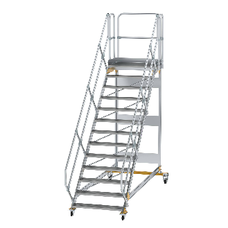 Plattformtreppe fahrbar 45° Stufenbreite 1000mm 13 Stufen-Beschreibung lesen