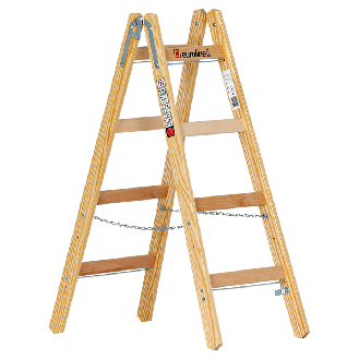 Euroline Holz Sprossenstehleiter 2x4 Sprossen-Beschreibung lesen
