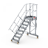 Podesttreppe fahrbar 45° 8 Stufen Podesttreppe fahrbar 45° 8 Stufen