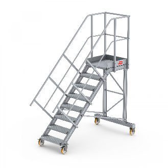 Podesttreppe fahrbar 45° 8 Stufen-Beschreibung lesen