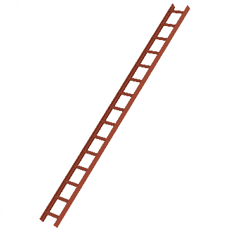 MUNK Aluminium Dachleiter 15 Sprossen rotbraun-Beschreibung lesen