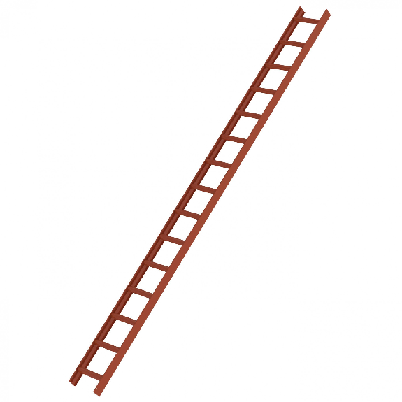 MUNK Aluminium Dachleiter 15 Sprossen rotbraun-Beschreibung lesen