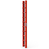 Dachleiter 2,8 m ziegelrot 10 Sprossen