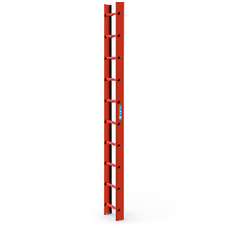 Zarges Dachleiter 10 Sprossen ziegelrot-Beschreibung lesen