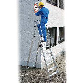 Aluminium-Stehleiter 9 Stufen-Beschreibung lesen