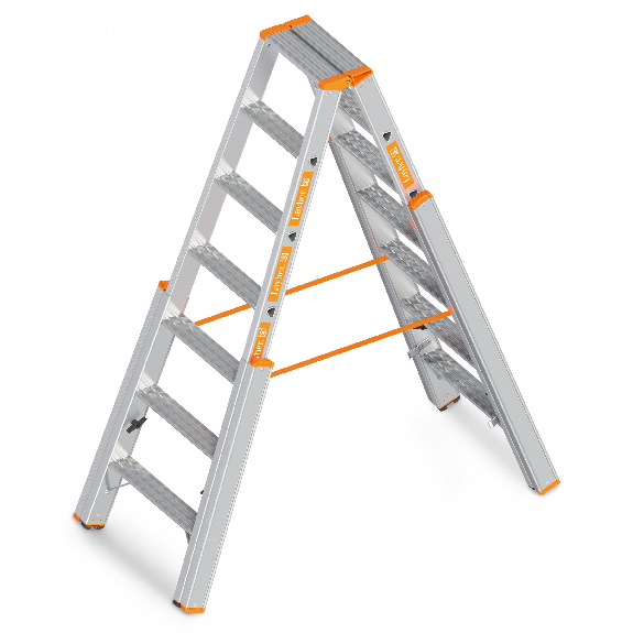 Treppenstehleiter mit 7 Stufen 3,20m Treppenstehleiter mit 7 Stufen 3,20m-Beschreibung lesen