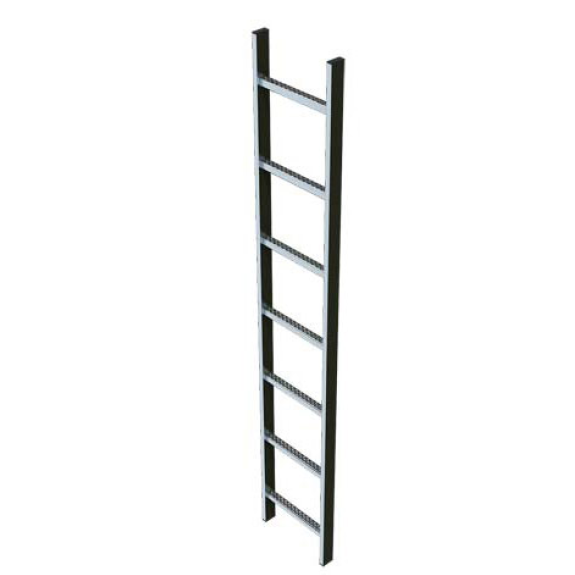 Schachtleiter 300mm lichte Breite Edelstahl, 13 Sprossen-Beschreibung lesen