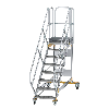 Plattformtreppe fahrbar 45° Stufenbreite 600mm 8 Stufen Plattformtreppe fahrbar 45° Stufenbreite 600mm 8 Stufen